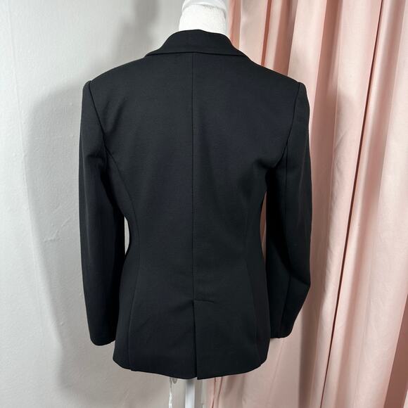 Lilly Pulitzer Black One Button Blazer Jacket Women’s Small Pink Script Lining - Picture 2 of 14